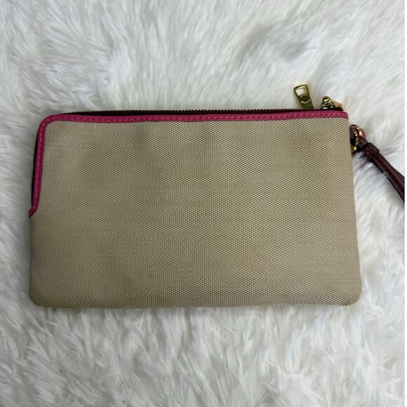 COACH Color Block Double Zipper Wallet Wristlet - Picture 2 of 10